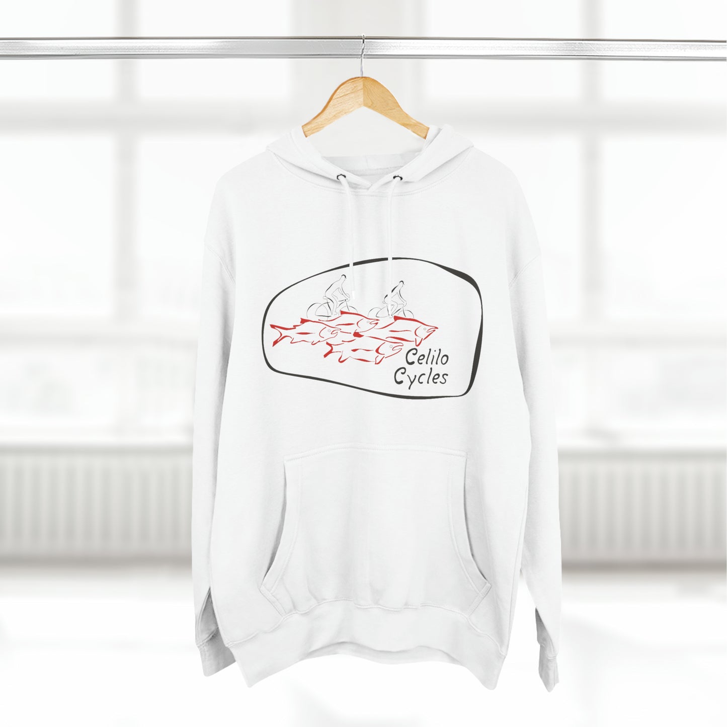 Three-Panel Fleece Hoodie