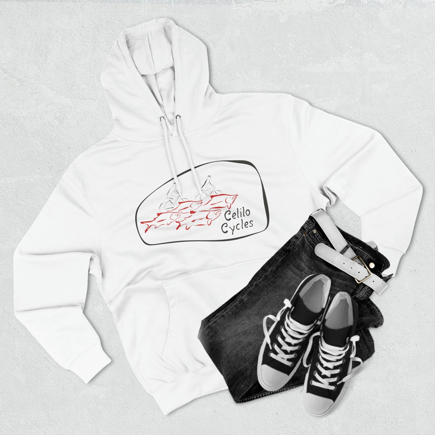 Three-Panel Fleece Hoodie