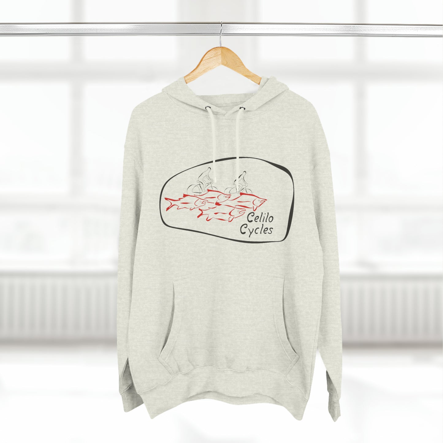 Three-Panel Fleece Hoodie